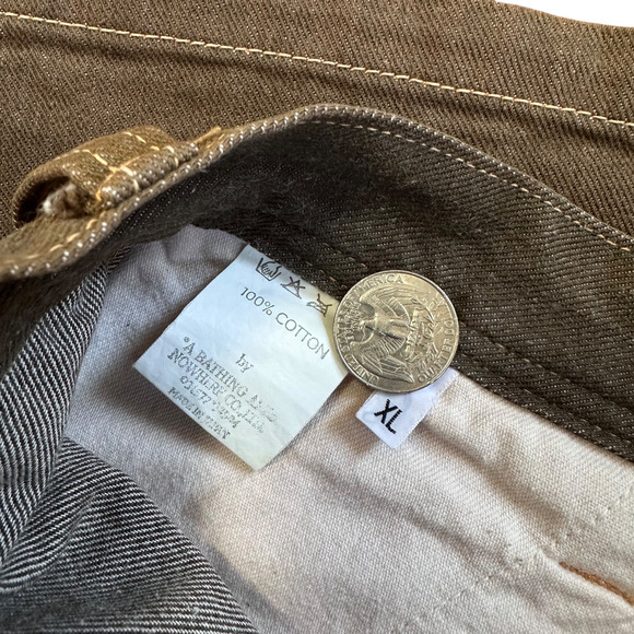 XL 36" Bape 90s Contrast Stitch Work Shorts - Picture 5 of 5